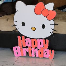 Large marquee hello kitty bday