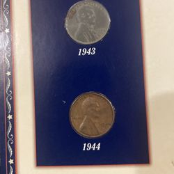 1943 No Mint and 1944 Penny