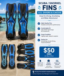 Scuba / Snorkel Fins – Adjustable Diving Fins – $50 OBO