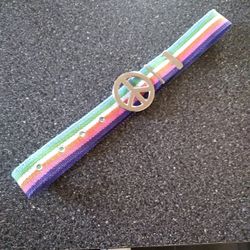 Vintage Peace Symbol Buckle. 20. To 26 In Waist