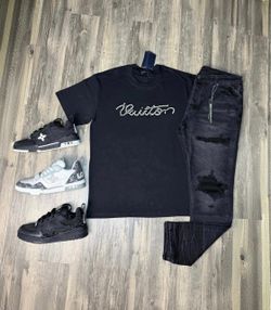 Louis Vuitton Shoes with lv Shirt and Amiri jeans brand new