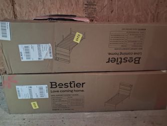 Brand New Bestier Twin Bed Frame with LED Lights & Charging Station
