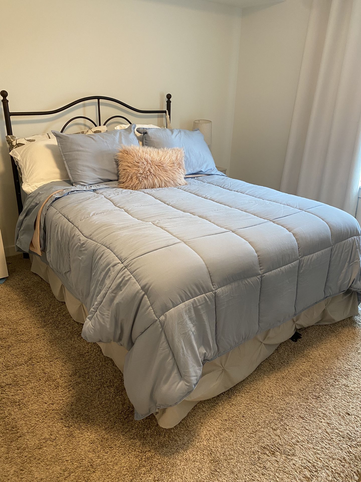 Queen Bed frame And Mattress