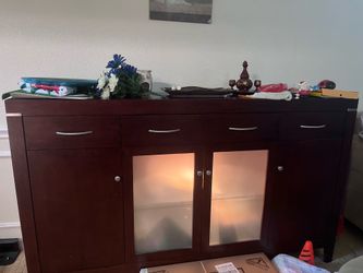 Solid wood buffet cabinet