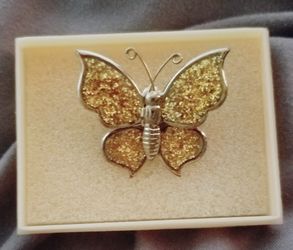 Vintage Butterfly Brooch in original container