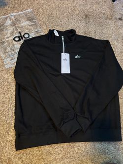 Alo Yoga Black Quarter-Zip Pullover