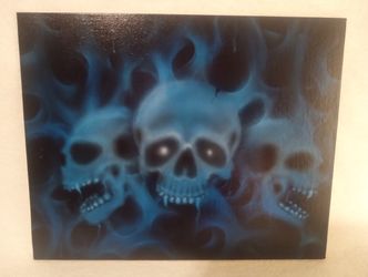 Custom Airbrushed Skulls And True Fire