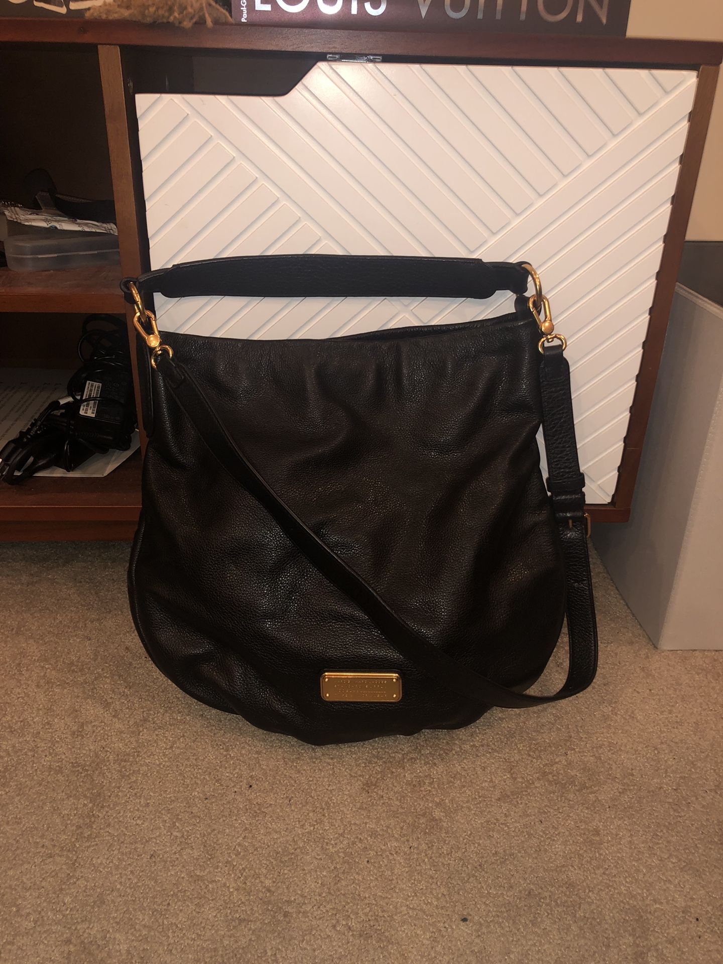 Marc by Marc Jacobs Q Hillier Convertible Leather Hobo Bag