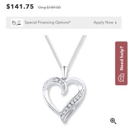 White Gold Diamond Heart Necklace
