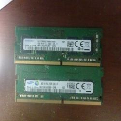 DDR4 SODIMM Laptop Memory Ram Samsung (8GB) Two 4GB  Sticks 