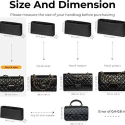 BRAND NEW organizer insert for mini handbag in BLACK