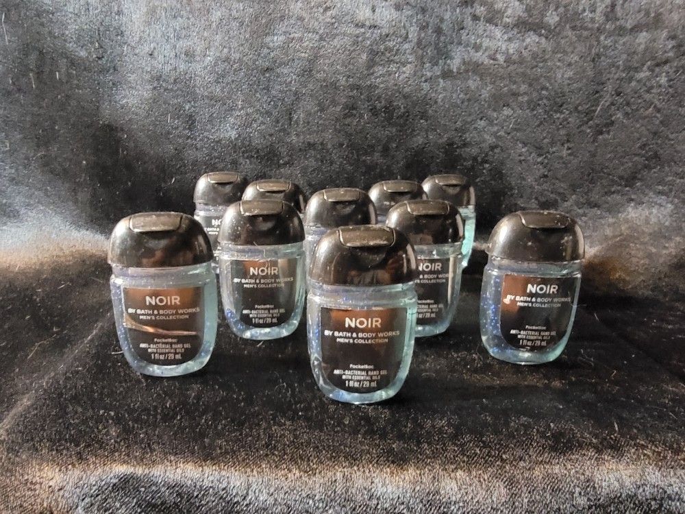 BATH & BODY WORKS "NOIR" MENS COLLECTION ANTI-BACTETIAL HAND GEL BUNDLE OF 10
