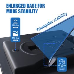 Basketball Hoop Outdoor 10ft Adjustable, Portable Basketball  Hoop Goal System for Kids TOTHECORE Youth and Adults in Backyard/Driveway/Indoor, 44| In