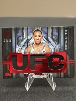 2025 Topps Knockout UFC - Yan Xiaonan All-In Relics RED 25/25 Bookend