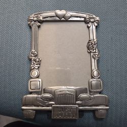 Pewter "Just Married" Frame