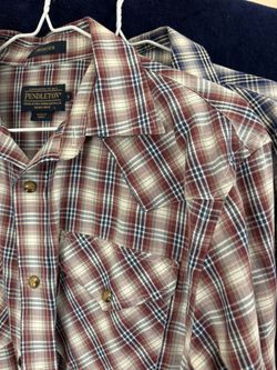 Men’s Small Pendleton Frontier Plaid Snap Shirts