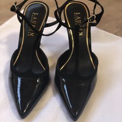 Ralph Lauren T-strap Patent Leather Dress Pump
