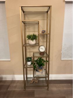 Gold Metal Tiered Shelf
