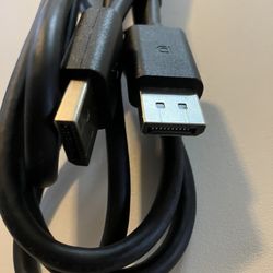 DELL 5K1FN25501 DISPLAY PORT TO DISPLAY PORT 6FT 4K DISPLAY CABLE  