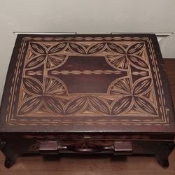 Antique Wooden Art Style Jewelry Case