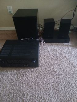 NHT SuperZero 2.1 premium mini-monitor speakers. With Denon AVR-590