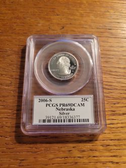 2006S PCGS PR69DCAM Silver Nebraska State Quarter