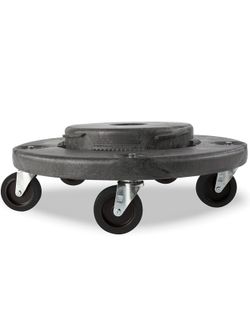 Trash Can Dolly Heavy-Duty | 5 Casters | 18" Gray
