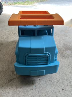 Kid's Toy Truck, Orange And Blue Boy's Dump Truck, Kids Beach Toys