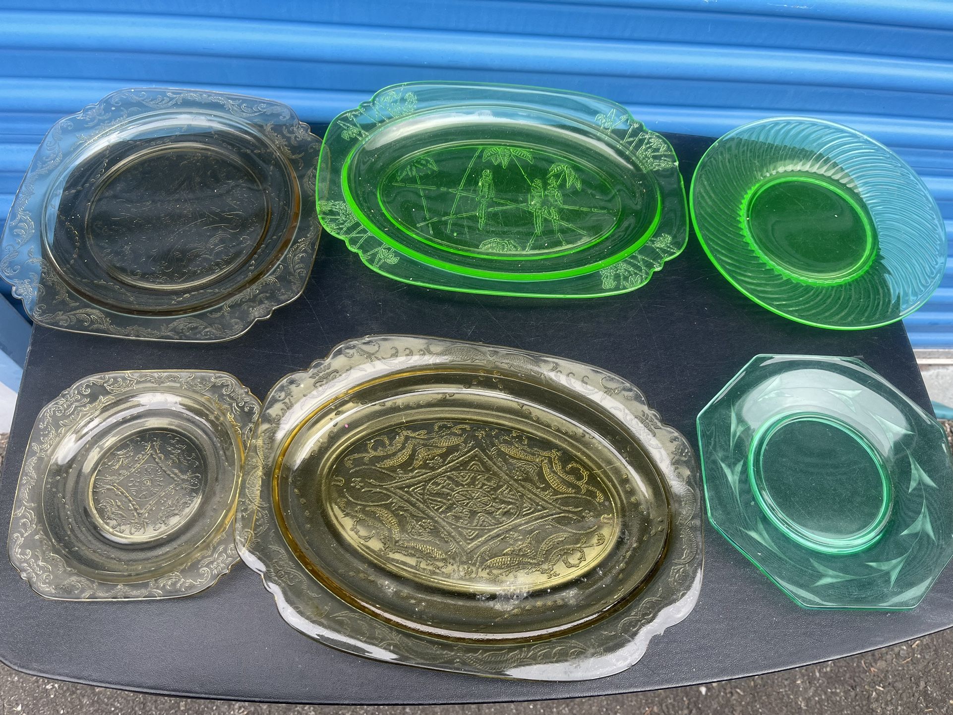 Antique Carnival Glass Plates