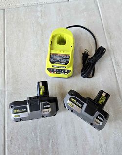 RYOBI 18V 6Ah HP Battery and 4Ah HP Battery with Charger