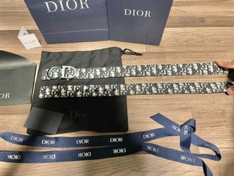 CD blue monogram belt