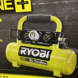 RYOBI COMPRESSOR 18v Battery And Charger Included.