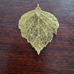 10k Gold Plated Leaf Pendant 