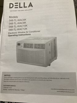 Della window air conditioner