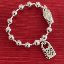 UNO De 50 Bracelet • SNOWFLAKE • Silver • Size M