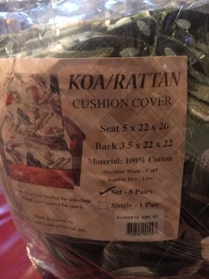 Brand New Never Used Koa Rattan Cushion Covers For In Brand New Never Used Koa Rattan Cushion Covers For In