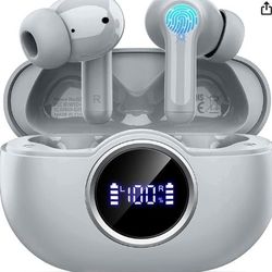 Wireless Earbuds, 2026 Bluetooth 5.4 Headphones 3D Bass Hi-Fi Stereo Ear Buds, 4 ENC Noise Cancelling Mic, 40Hrs USB-C in-Ear Earphones, IP7 Waterproo