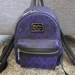 Loungefly Disney Haunted Mansion Purple Mini Backpack