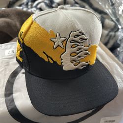 Hellstar SnapBack // Paintbrush - Orange / Black - NEW