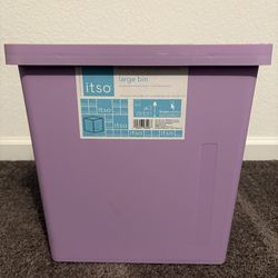 Itso Target light purple / lavender hard plastic large storage bin