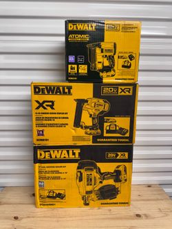 NEW DeWalt Nailer & Stapler Combo Kit Lot