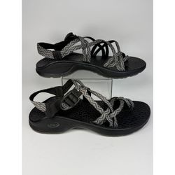 Chaco Womens 9 Sandal ZX/2 Classic Grey Black Strappy Outdoor Sport Hiking 1572F