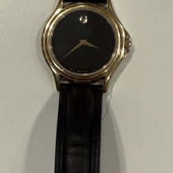 ** PRICE DROP! ** Pre-owned Movado Museum Classic, Ref No 87-E4-0863, Men’s, 18K Gold Plated Stainless Steel, Quartz