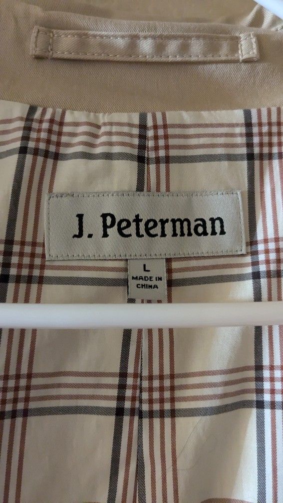 Men's Coat - J. Peterman Large Trench Coat - NEVER WORN - Designer 