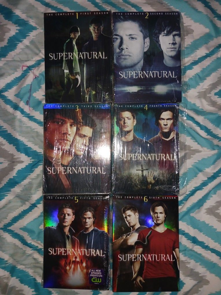 📀 Supernatural DVD Box Sets Seasons 1-6 - Like NEW! 📀