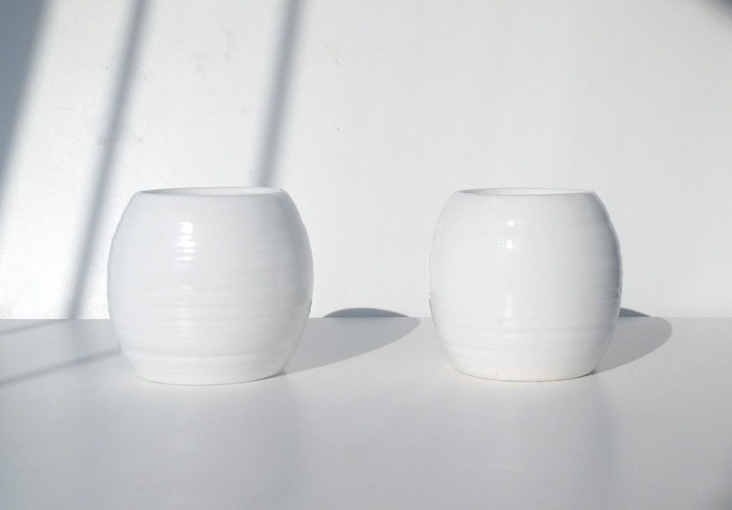 Pair Of Glazed Ceramic Plant Pot/ Plant Planter/ Flower Pot Set Of 2 Patio Garden