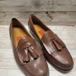 Mens Cole Haan City Brown Leather Tassel Loafers (C02462) - Size 11M
