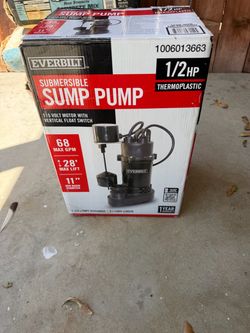 Everbilt 1/2 HP Submersible Sump Pump