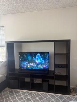 Black Entertainment Center TV Stand Unit
