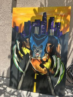4 x 6 custom Wolverine painting